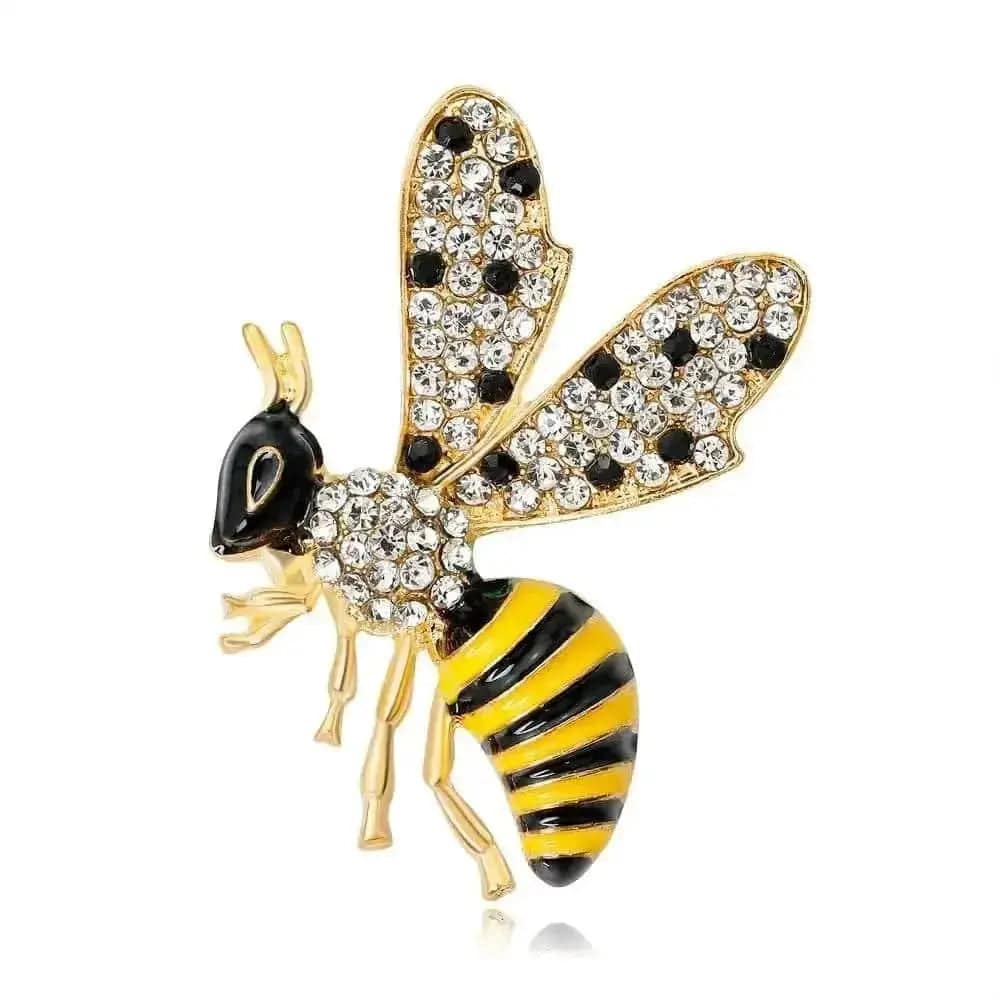BROOCHITON Brooches KC gold animal brooch bee pin on a white background