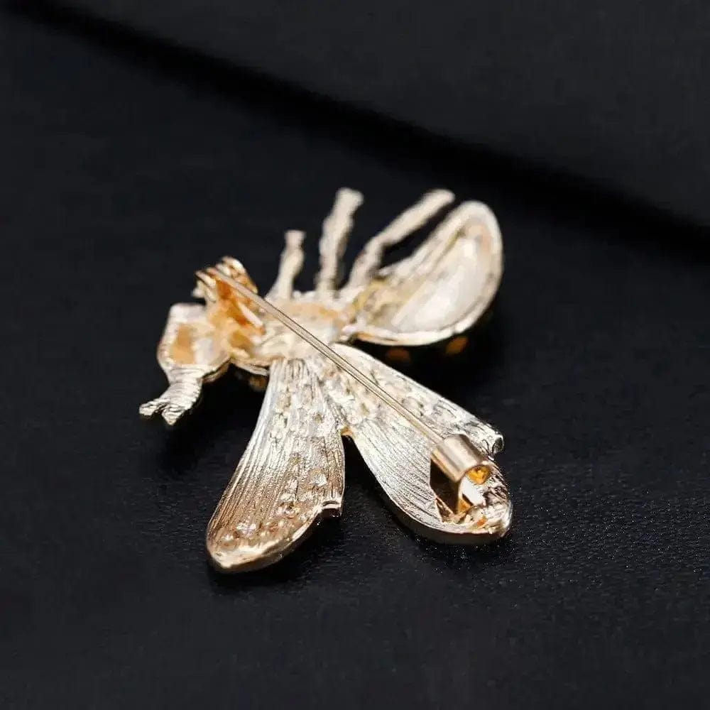 BROOCHITON Brooches KC gold animal brooch bee pin back view