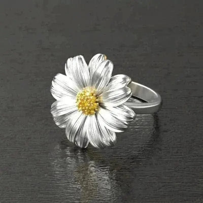 BROOCHITON Ring Beautiful Chrysanthemum Sunflower Ring