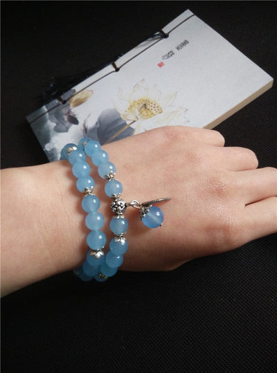 BROOCHITON Bracelets Blue Blue Crystal Bracelets