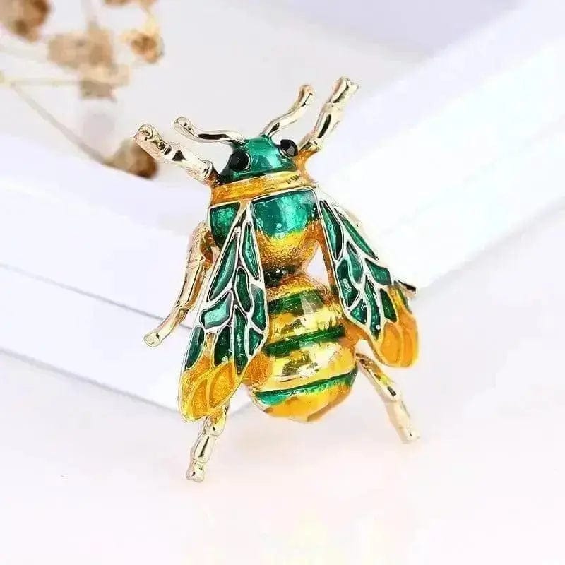 BROOCHITON Brooches Green / 3.2x2.5cm Bumble Bee Brooch