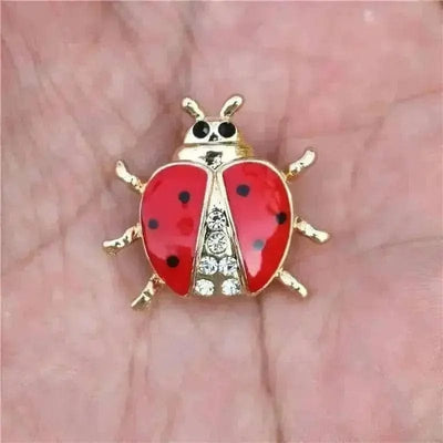 BROOCHITON Brooches cartoon ladybug alloy brooch