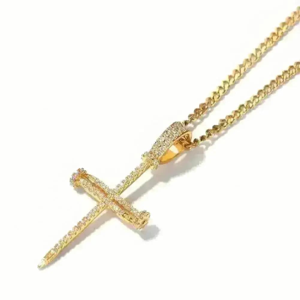 BROOCHITON Necklaces Cross Pendant Hip Hop Necklace For Men
