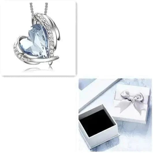  Platinum blue box for angel heart necklace for women