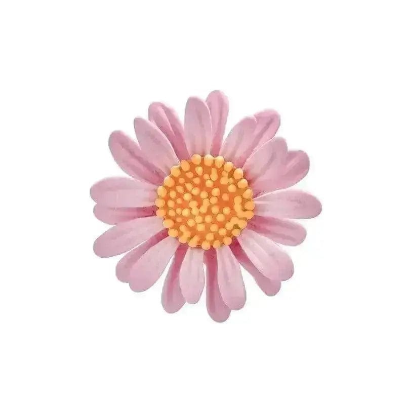 BROOCHITON Brooches Pink Daisy Flowers Brooch on a white background