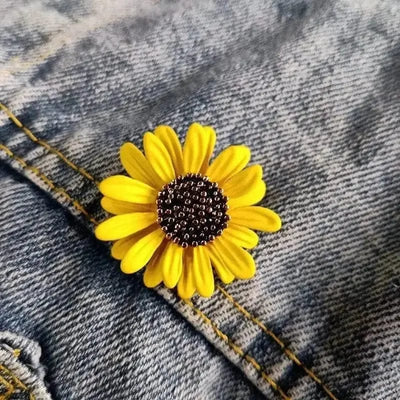 BROOCHITON Brooches Yellow Daisy Flowers Brooch