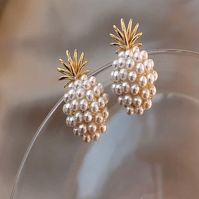 BROOCHITON Earrings Pineapple Pearl Earrings