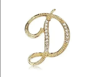BROOCHITON Brooches D English Letter Brooch Pin