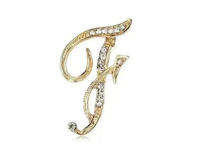 BROOCHITON Brooches F English Letter Brooch Pin