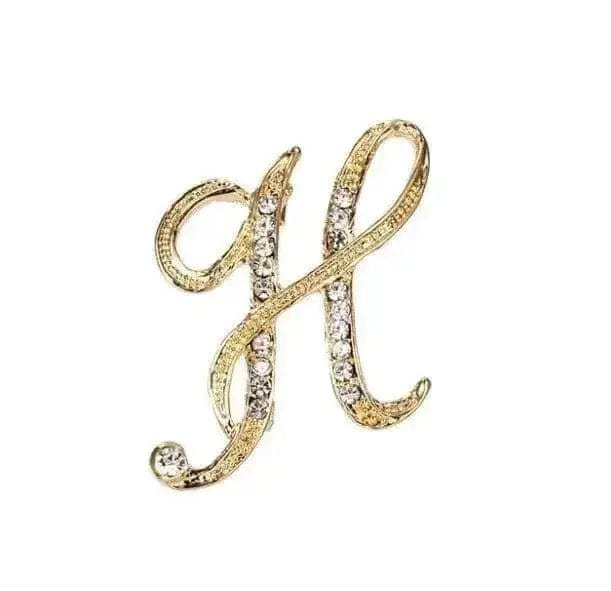 BROOCHITON Brooches H English Letter Brooch Pin