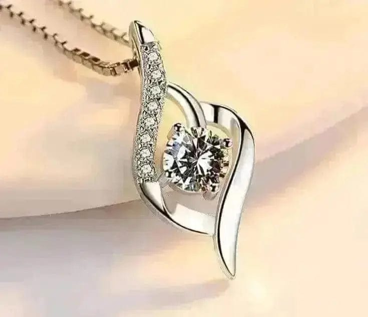 BROOCHITON Necklaces Tranparent 925 silver pendant necklace