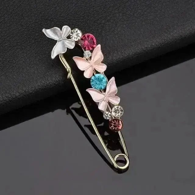 BROOCHITON Brooches 10 Flower Safety Pin Brooch