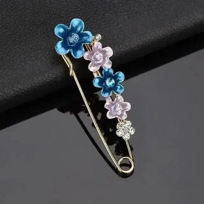 BROOCHITON Brooches 11 Flower Safety Pin Brooch