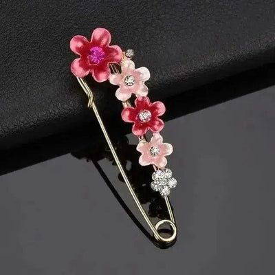 BROOCHITON Brooches 12 Flower Safety Pin Brooch