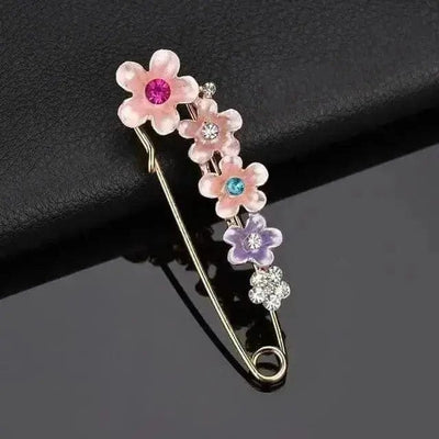 BROOCHITON Brooches 13 Flower Safety Pin Brooch
