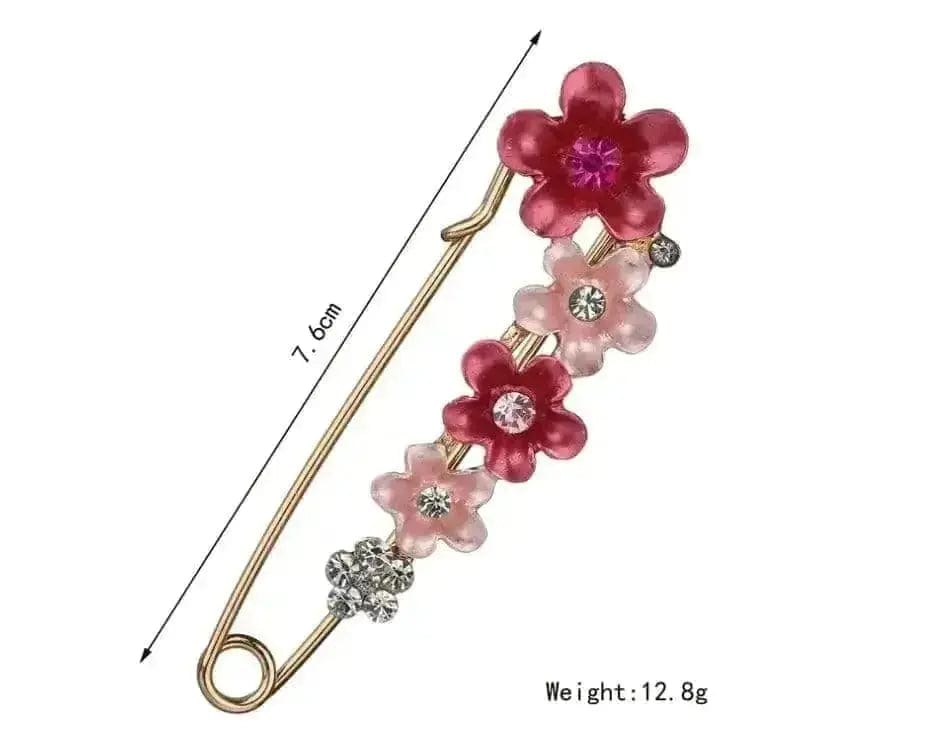 BROOCHITON Brooches Flower Safety Pin Brooch
