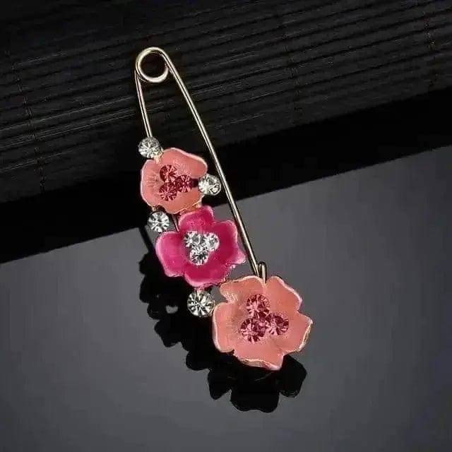 BROOCHITON Brooches 7 Flower Safety Pin Brooch