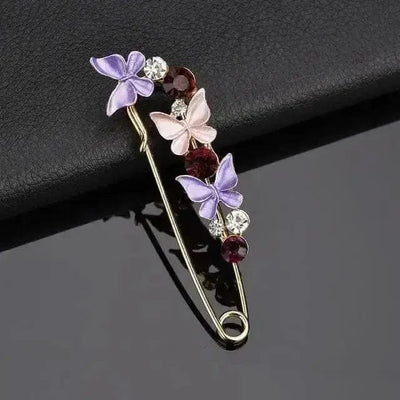 BROOCHITON Brooches 8 Flower Safety Pin Brooch
