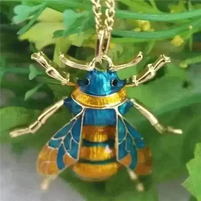 BROOCHITON Necklaces Hand-Made Bee Pendant Necklace