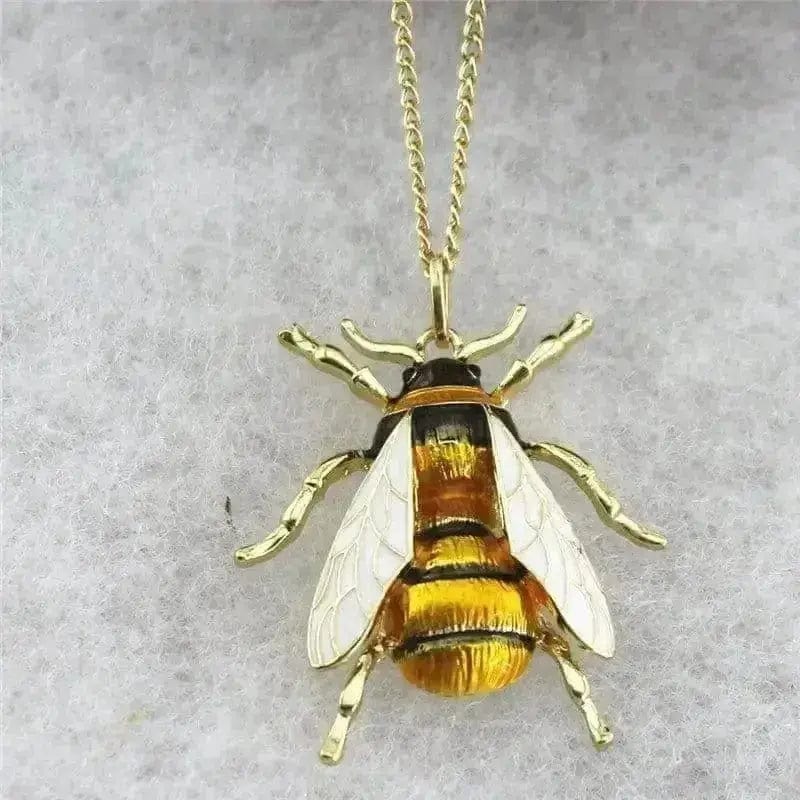 BROOCHITON Necklaces Yellow bee pendant necklace nature-inspired