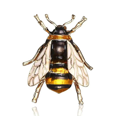 BROOCHITON Brooches Yellow alloy oil honey bee brooch pin