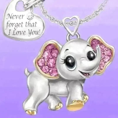 BROOCHITON Necklaces Fashion Cartoon Animal Necklaces for Kids on a purpel background