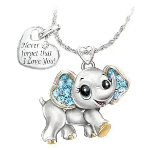 BROOCHITON Necklaces Blue Fashion Cartoon Animal Necklaces for Kids