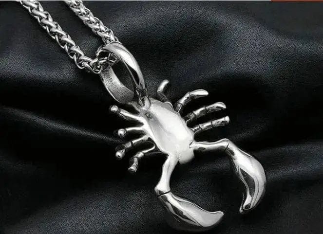 Japanese and Korean Retro Magic Scorpion Necklace back side view