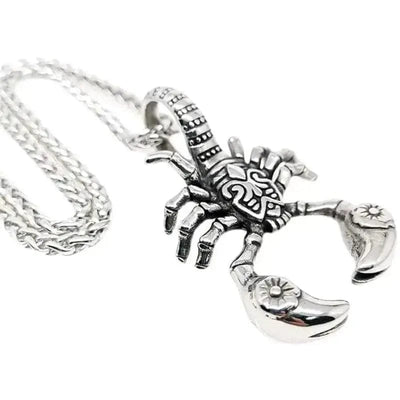 Japanese and Korean Retro Magic Scorpion Necklace on a white background