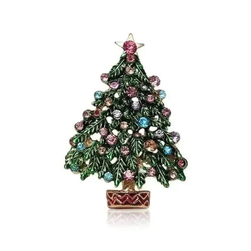 BROOCHITON Brooches Green Pin Christmas Tree Brooch