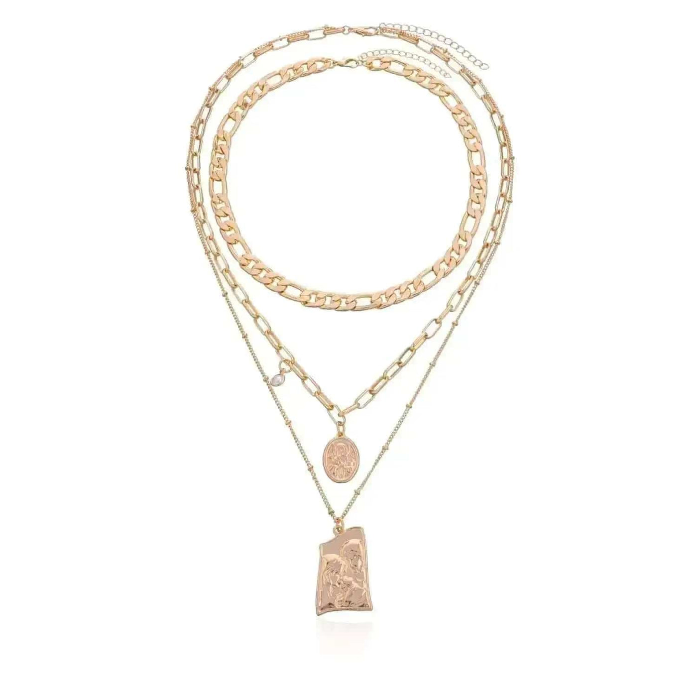 BROOCHITON Necklaces Gold Multi Layered Women's Necklace