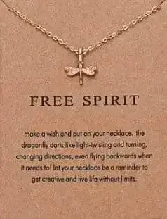 BROOCHITON Necklaces Dragonfly Multilayer Moon Pendant Necklace