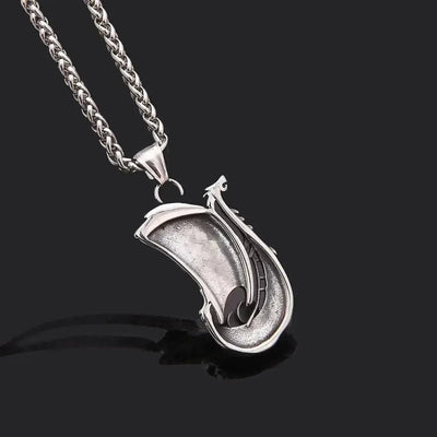 BROOCHITON Necklaces New Pendant Necklace Stainless Steel the back side