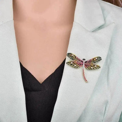 BROOCHITON Brooches Photo Color Oil Drop Dragonfly Brooch