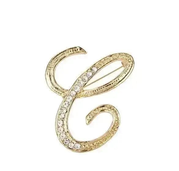BROOCHITON Brooches C English Letter Brooch Pin