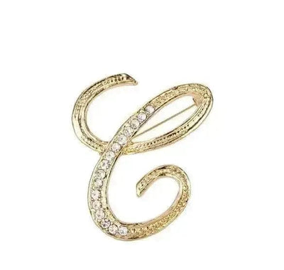 BROOCHITON Brooches C English Letter Brooch Pin