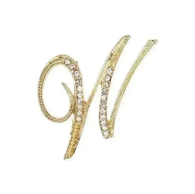 BROOCHITON Brooches W English Letter Brooch Pin