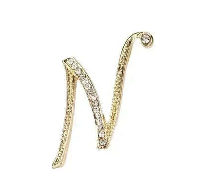 BROOCHITON Brooches N English Letter Brooch Pin