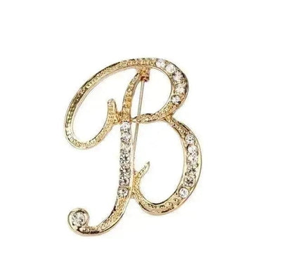 BROOCHITON Brooches B English Letter Brooch Pin