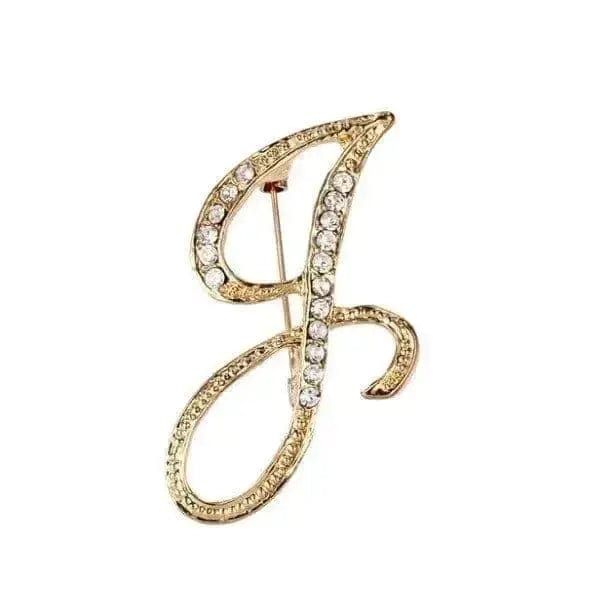 BROOCHITON Brooches J English Letter Brooch Pin