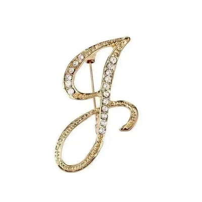 BROOCHITON Brooches J English Letter Brooch Pin
