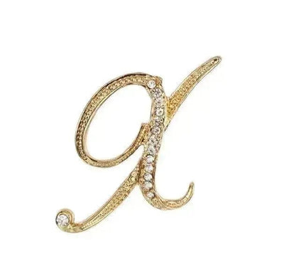 BROOCHITON Brooches X English Letter Brooch Pin
