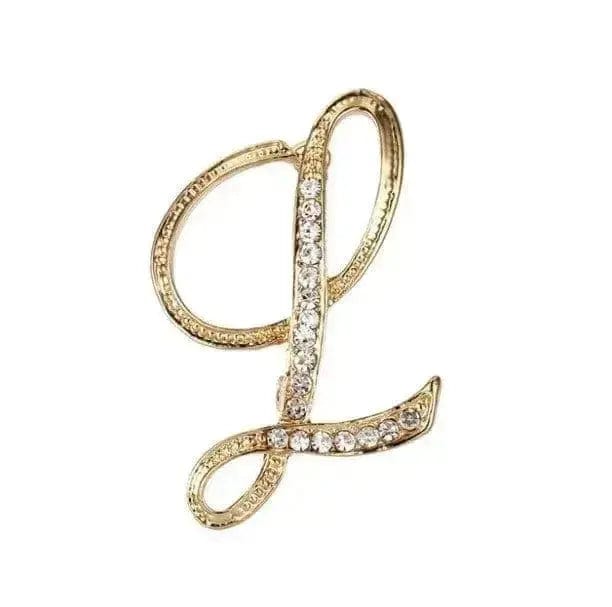 BROOCHITON Brooches L English Letter Brooch Pin