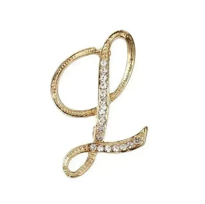BROOCHITON Brooches L English Letter Brooch Pin