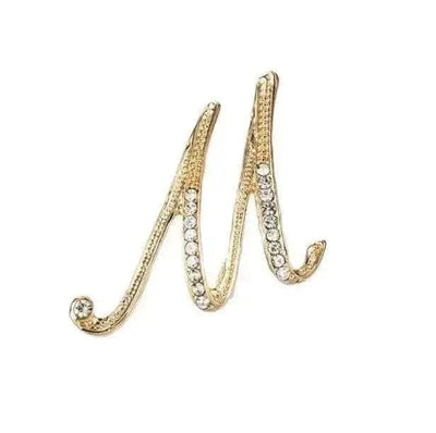 BROOCHITON Brooches M English Letter Brooch Pin