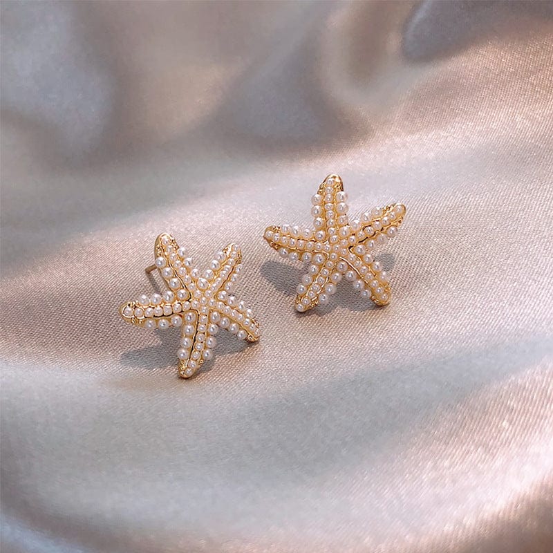 BROOCHITON Earrings Starfish pearl Pineapple Pearl Earrings