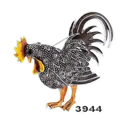 BROOCHITON Brooches Retro Chicken Rooster Brooch