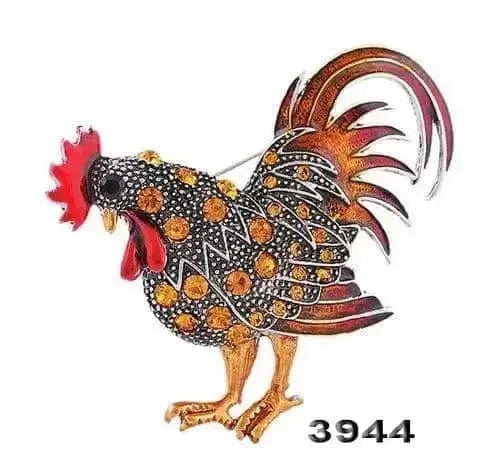 BROOCHITON Brooches Retro Chicken Rooster Brooch