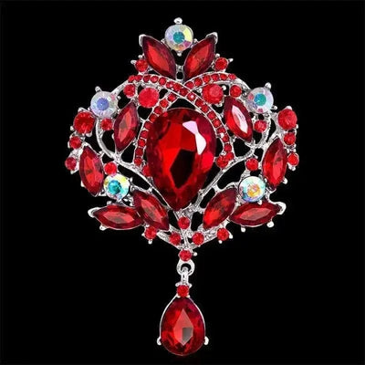 BROOCHITON Brooches D Rhinestone Crown Glass Brooches