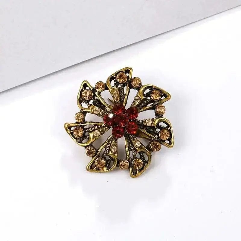 BROOCHITON Brooches 10 style Rhinestone Flower Party Pin Brooch